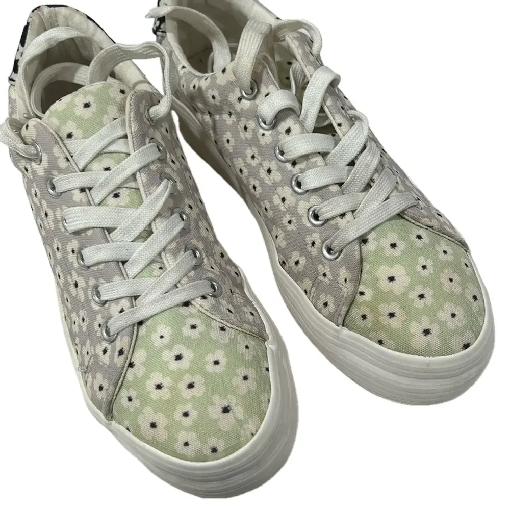 Call it spring vegan floral  sneakers GUC size 8.5